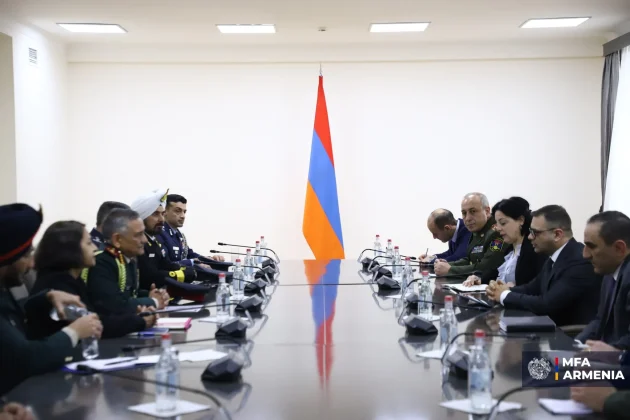 Հայաստան-Հնդկաստան ռազմաքաղաքական օրակարգը՝ ԱԳ փոխնախարարի և Հնդկաստանի ԶՈւ շտաբի պետի հանդիպմանը