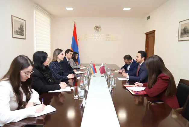 Արդարադատության նախարարն ընդունել է Կատարի Պետության դեսպանին