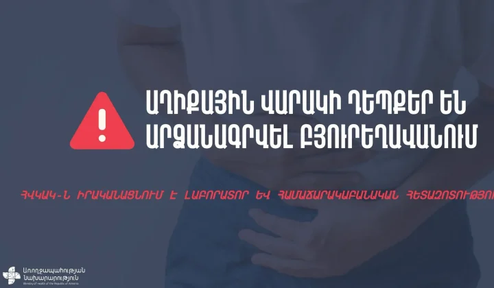 Բյուրեղավանում աղիքային վարակի դեպքեր են արձանագրվել, կան հոսպիտալացվածներ. ՀՀ ԱՆ | 1lurer.am