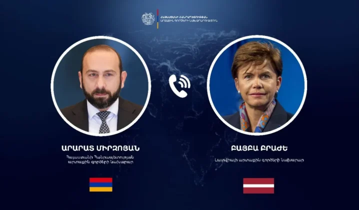 Արարատ Միրզոյանը հեռախոսազրույց է ունեցել Լատվիայի իր պաշտոնակցի հետ
