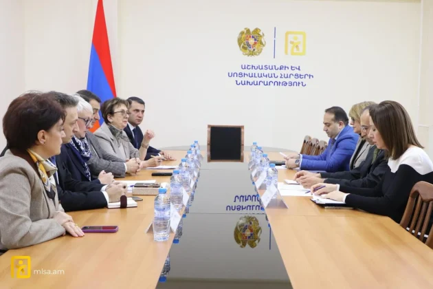ՀՀ ԱՍՀ նախարարն ընդունել է Աշխատանքի միջազգային կազմակերպության գործատուների հարցերով բյուրոյի տնօրենին