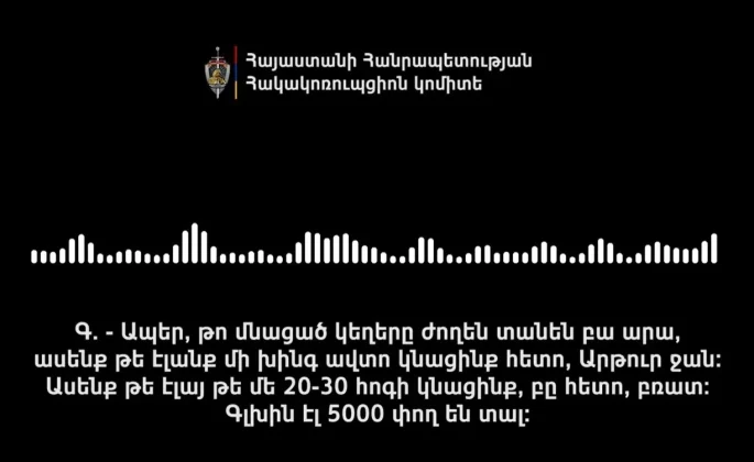 Եվս 4 անձ ձերբակալվել է ընտրակաշառք տալու, ստանալու նոր դեպքերով․ Հակակոռուպցիոն կոմիտեն ձայնագրություն է հրապարակել